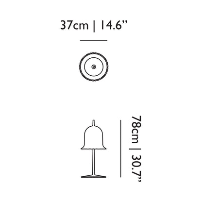 Lolita Table Lamp - line drawing.