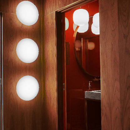 AJ Eklipta Wall Light in bathroom.