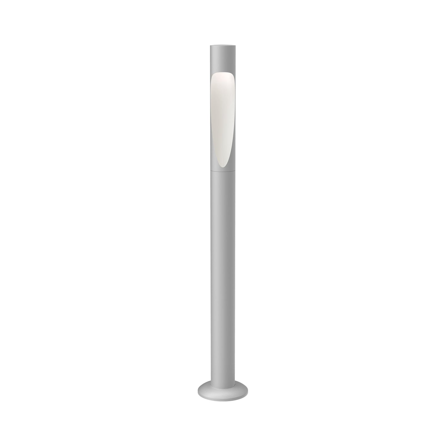 Flindt Garden Outdoor LED Bollard in Natural Paint Aluminum (Long).