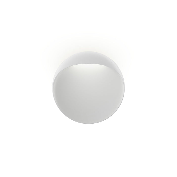 Flindt Outdoor LED Wall Light in White Texure (Small).
