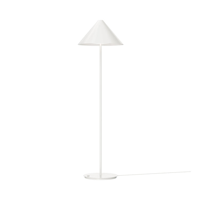 Keglen LED Floor Lamp in White.