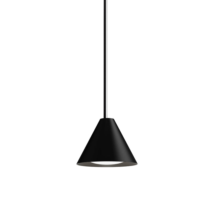 Keglen LED Pendant Light in Black (6.9-Inch).