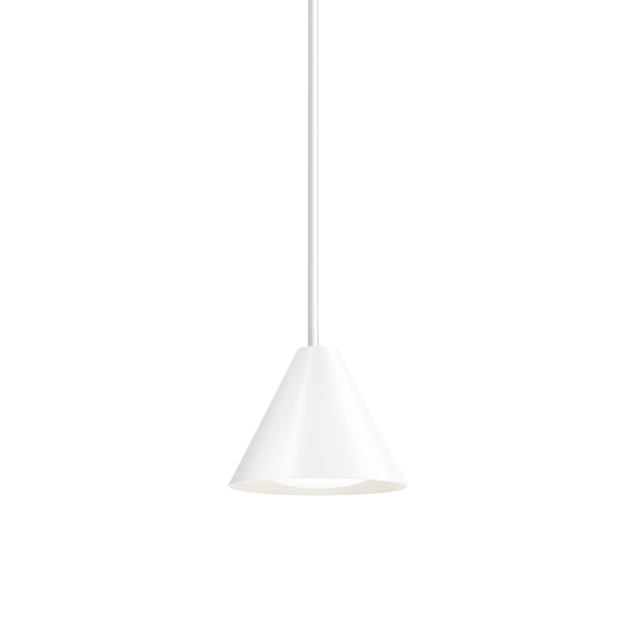 Keglen LED Pendant Light in White (6.9-Inch).