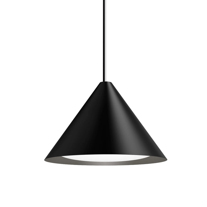 Keglen LED Pendant Light in Black (15.7-Inch).