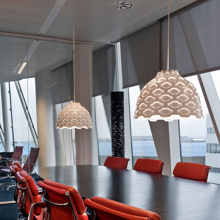 LC Shutters Pendant Light in conference room.