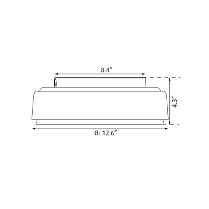 LP Grand LED Ceiling / Wall Light - line drawing.