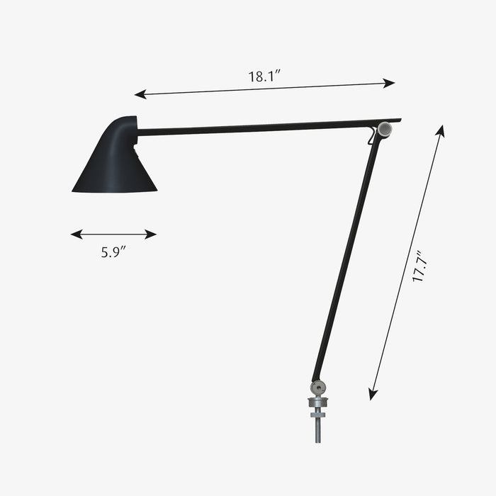 NJP LED Table Lamp - line drawing.