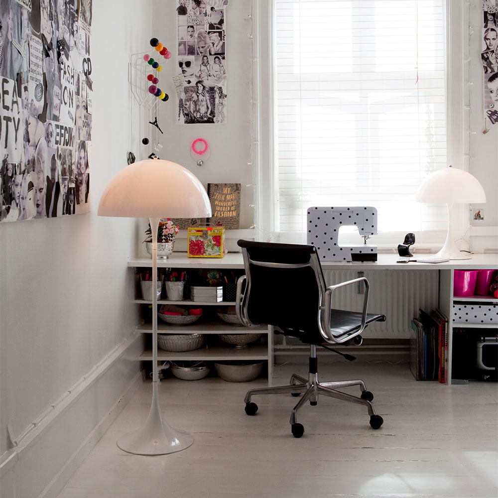 Panthella Floor Lamp in living room.