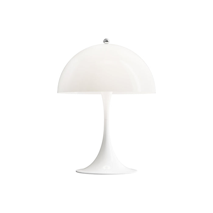 Panthella LED Mini Table Lamp in White Opal Acrylic.