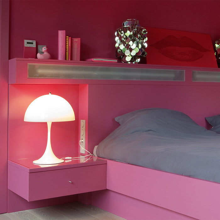 Panthella Table Lamp in bedroom.