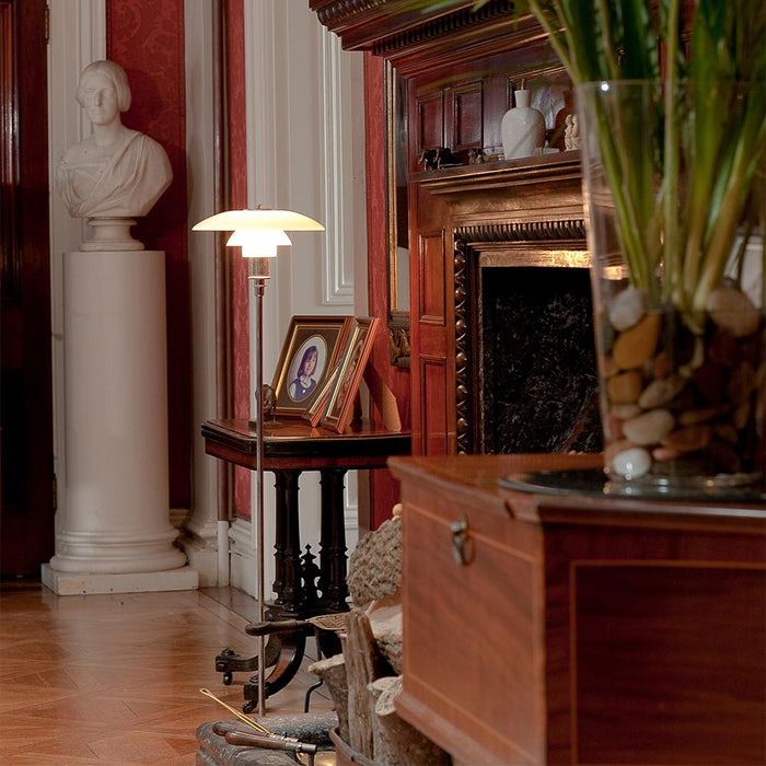 PH 3½-2½ Floor Lamp in living room.