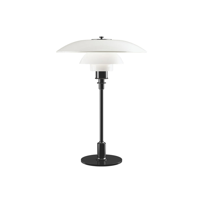 PH 3½-2½ Glass Table Lamp in Black Metalized.