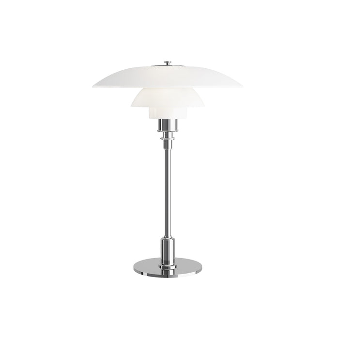PH 3½-2½ Glass Table Lamp in High Lustre Chrome Plated.