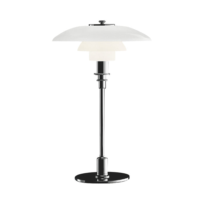 PH 3/2 Table Lamp in High Lustre Chrome Plated.