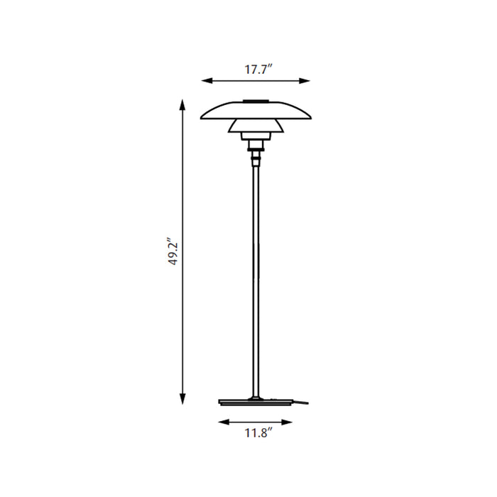 PH 4½-3½ Floor Lamp - line drawing.