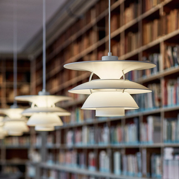 PH 5-4½ Pendant Light in library.