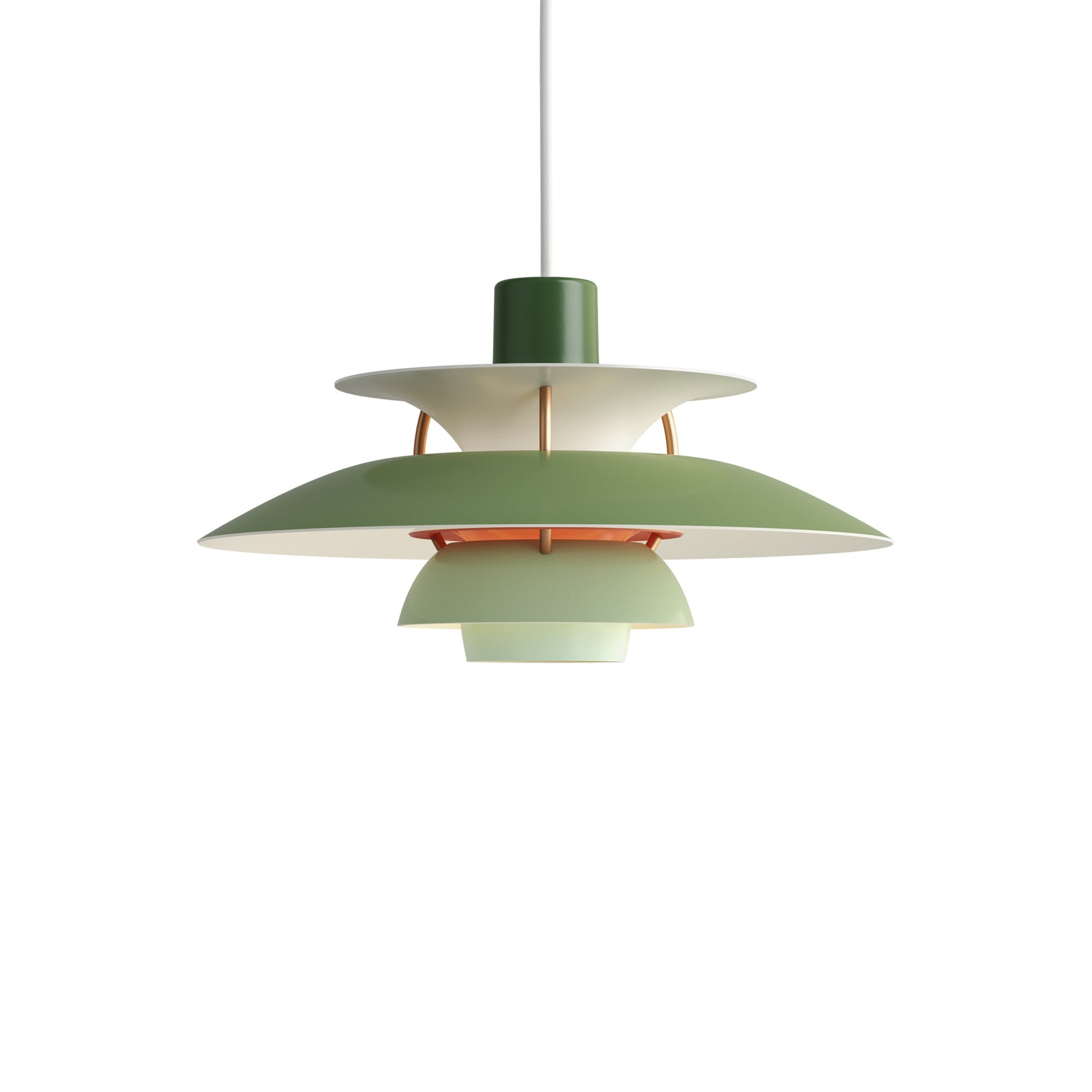 PH 5 Mini Pendant light in Hues of Green.