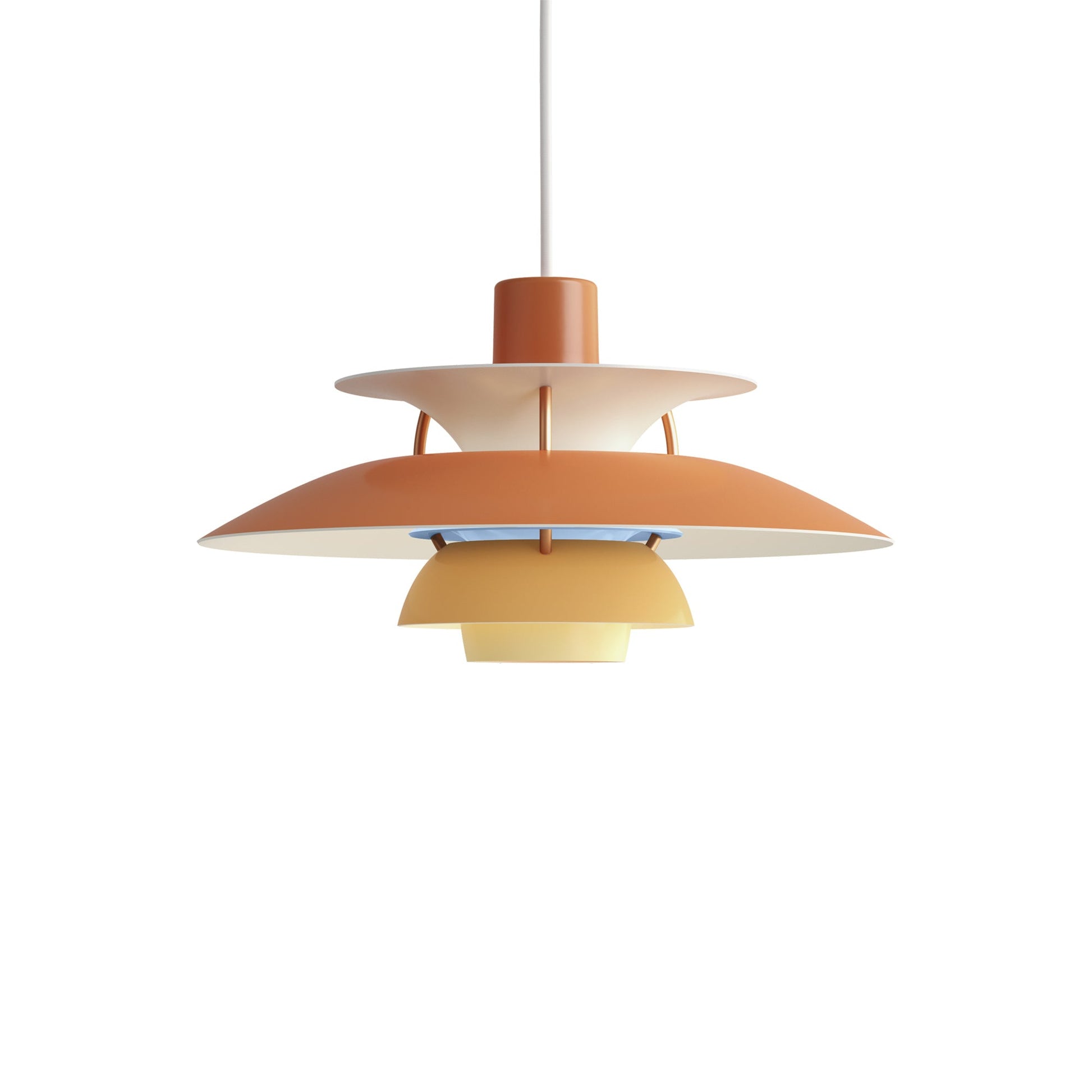 PH 5 Mini Pendant light in Hues of Orange.