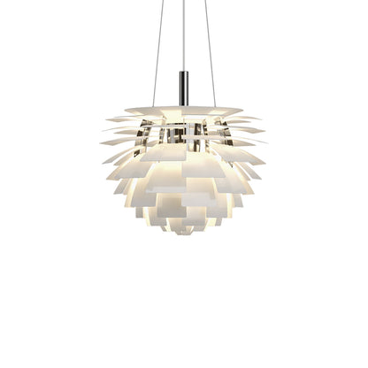 PH Artichoke Pendant Light in White (18.9-Inch).