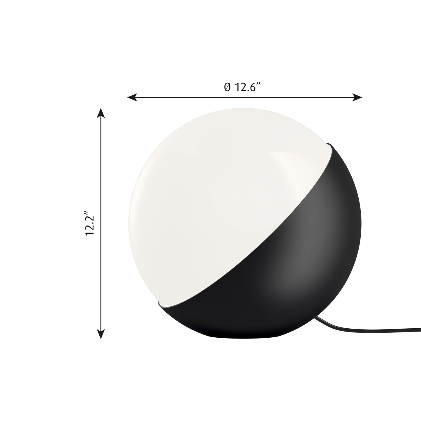 VL Studio Table Lamp - line drawing.