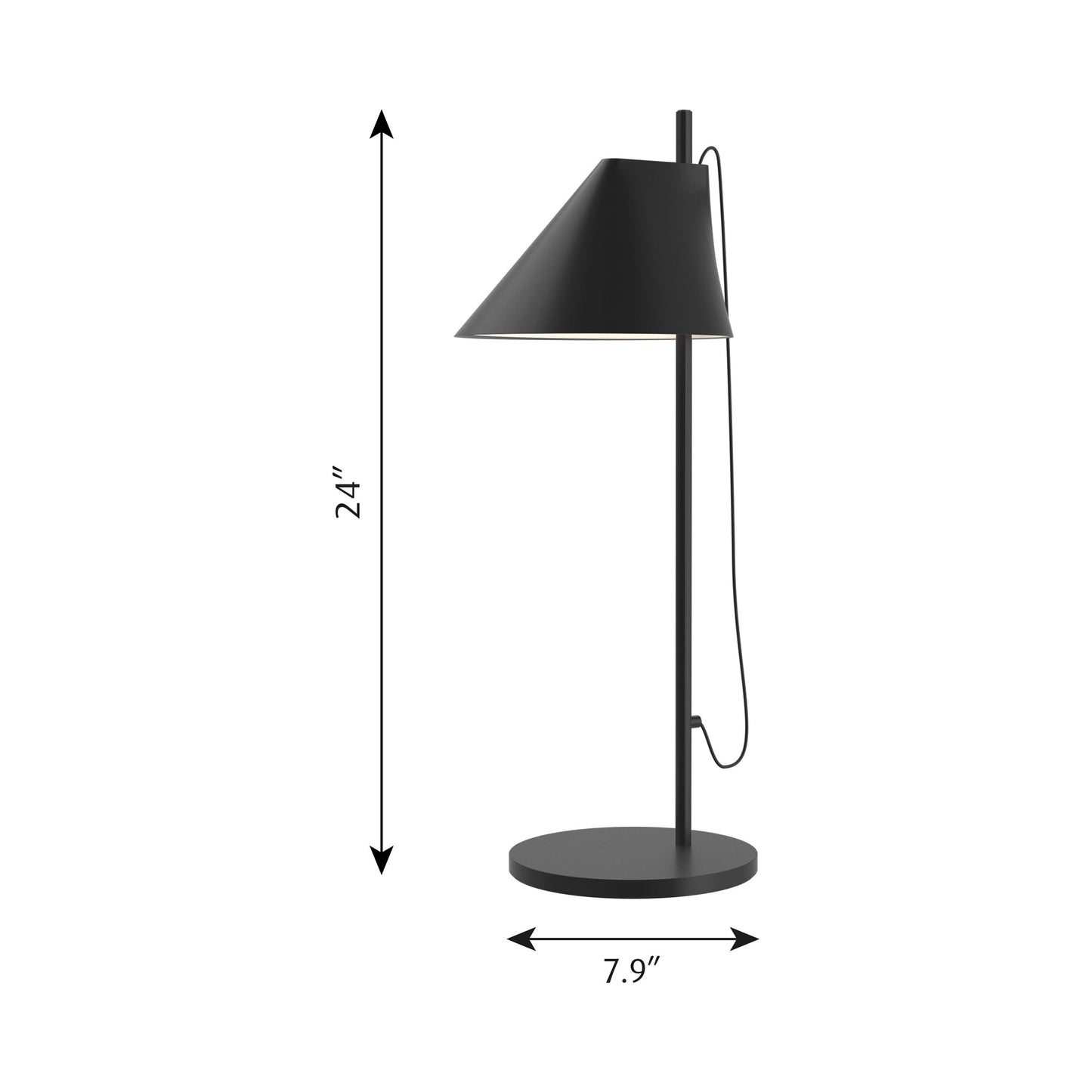 Yuh LED Table Lamp - line drawing.