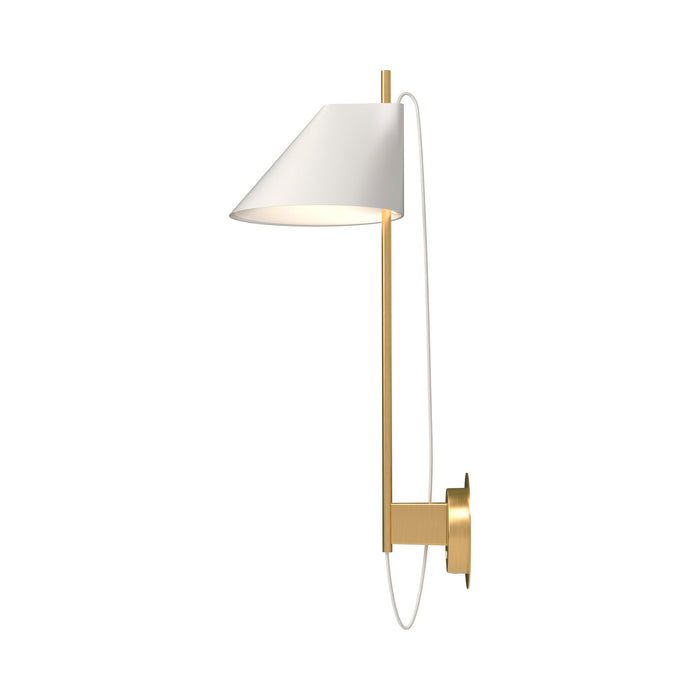 Yuh LED Wall Light in Brass/White.