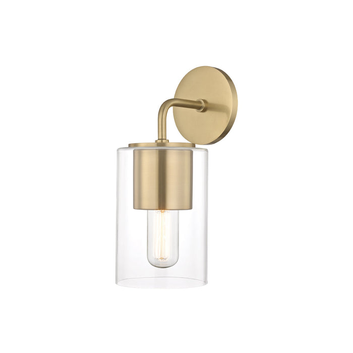 Lula Wall Light in Brass and Clear.