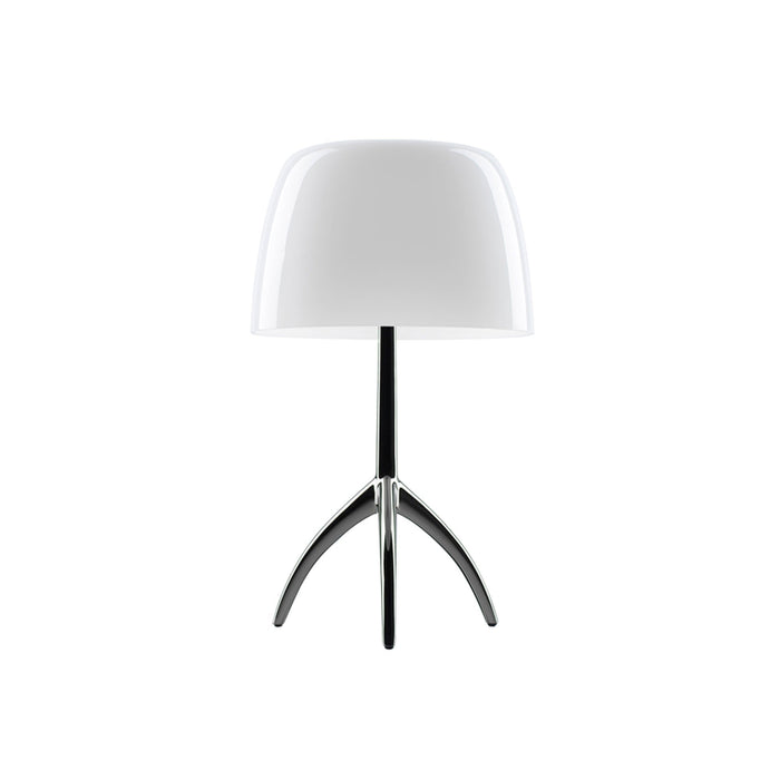Lumiere Table Lamp in Chrome Black/White (Small).