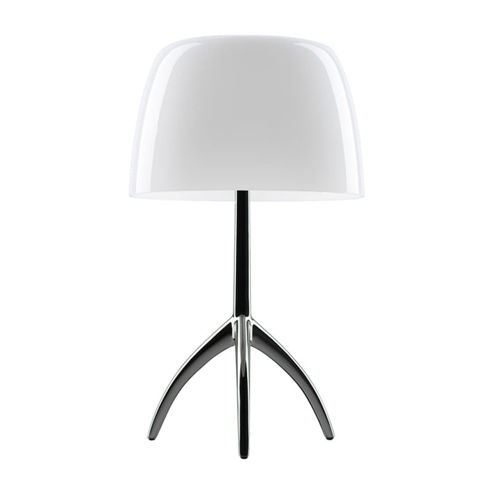 Lumiere Table Lamp in Chrome Black/White (Large).