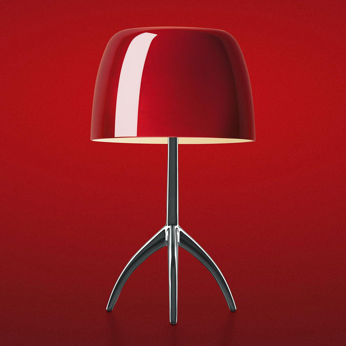 Lumiere Table Lamp in Aluminum/Cherry (Large).
