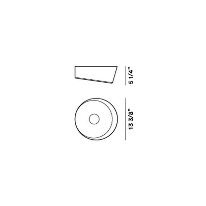 Lumiere XX LED Ceiling / Wall Light - line drawing.