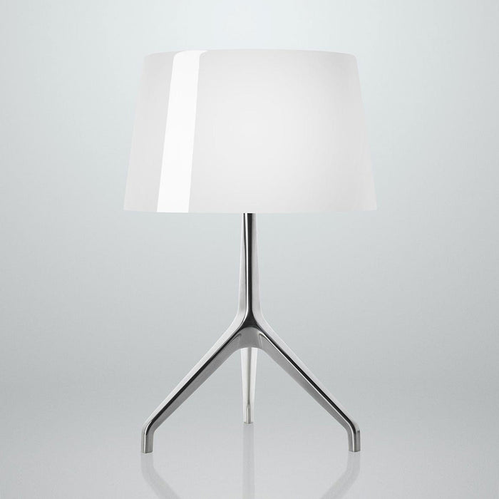 Lumiere XX Table Lamp in Aluminum/White (Large).