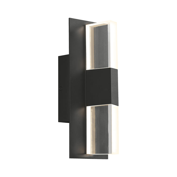 Lyft 12 Outdoor LED Wall Light in Black/Clear.