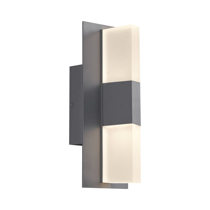 Lyft 12 Outdoor LED Wall Light in Charcoal/Diffuser.