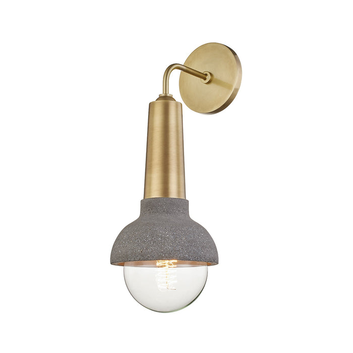 Macy Wall Light in Brass and Grey.