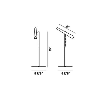 Magneto LED Table Lamp - line drawing.