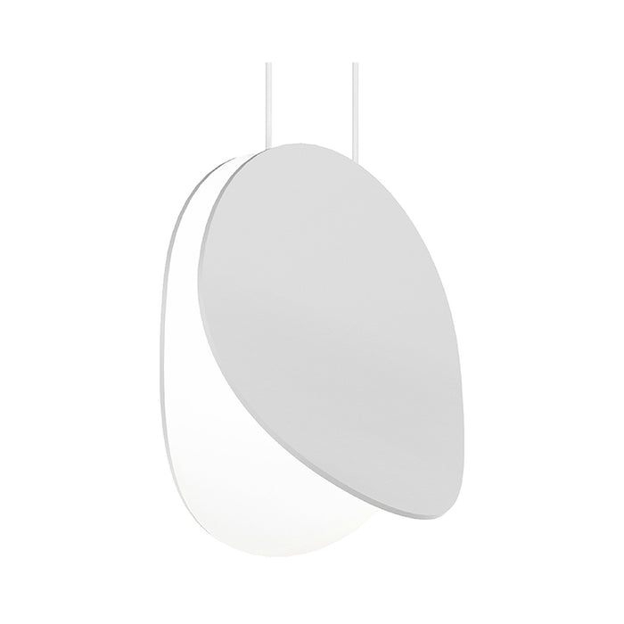Malibu Discs™ LED Pendant Light in Small/Satin White.
