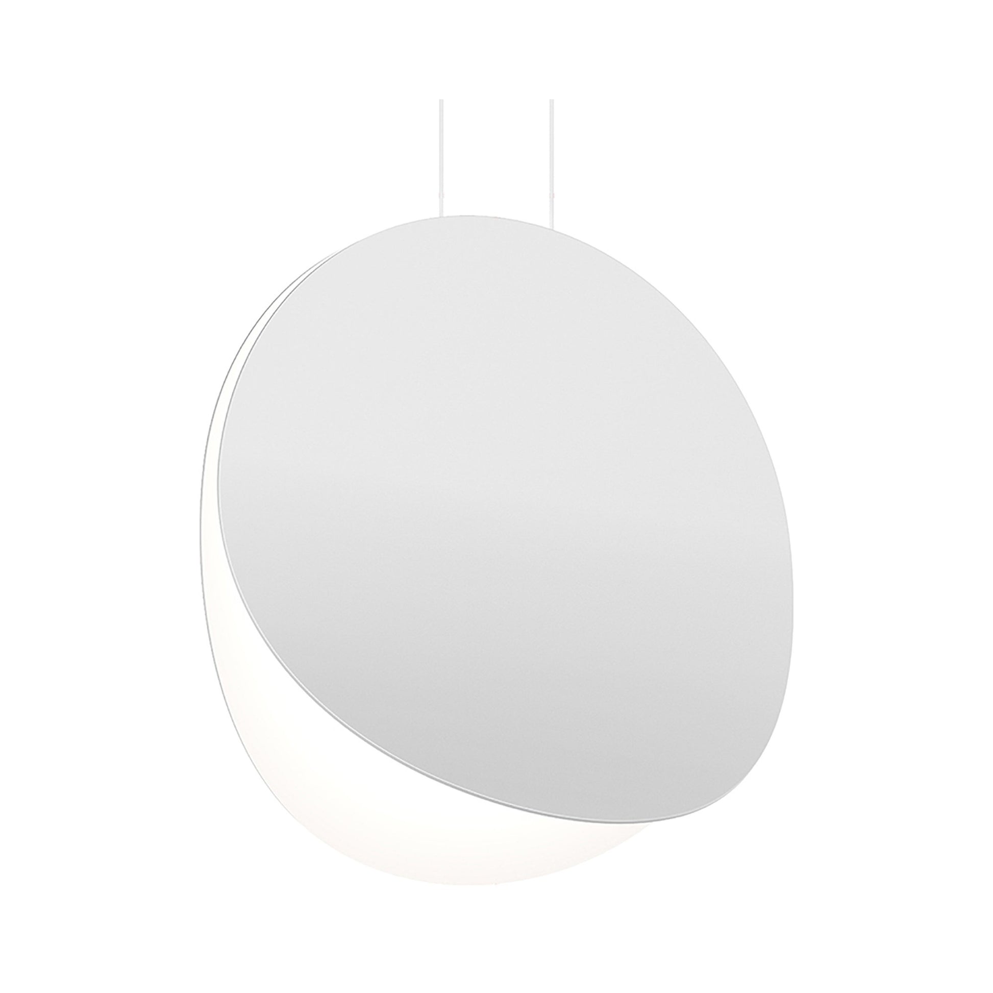 Malibu Discs™ LED Pendant Light in X-Large/Satin White.