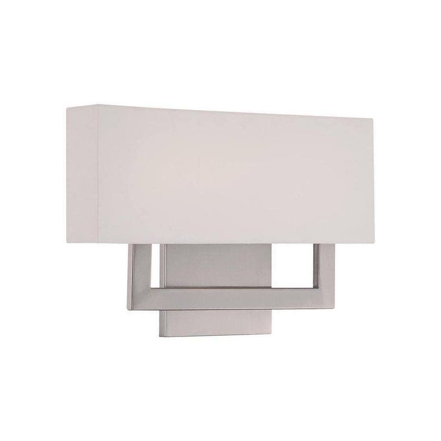 Manhattan LED Wall Light in Brushed Nickel (Medium).