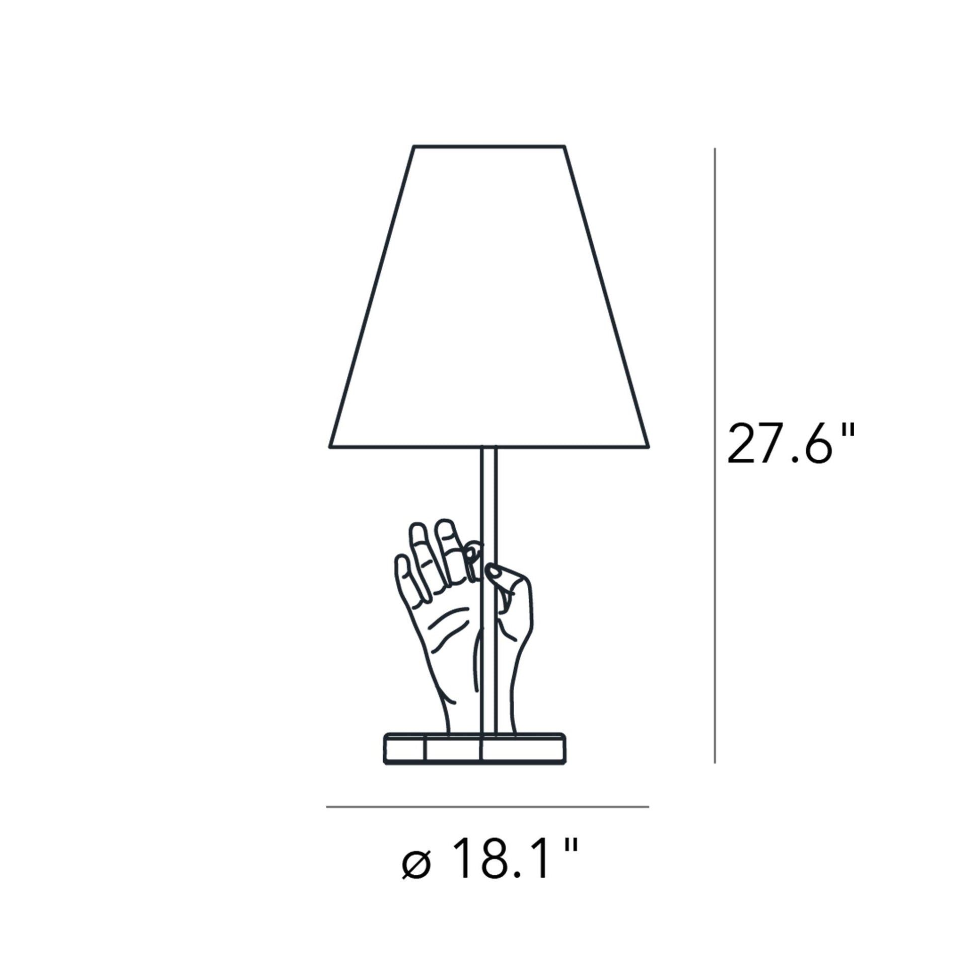 Mano Table Lamp - line drawing.