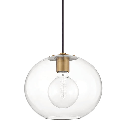 Margot 1-Light Pendant Light in Bronze and Clear.