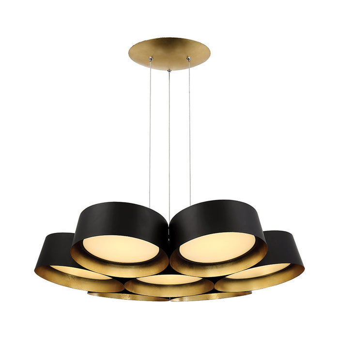 Marimba LED Chandelier in Medium/Gold Leaf/Bronze.
