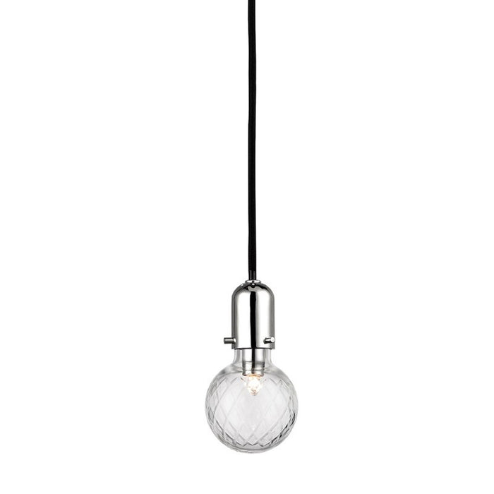 Marlow Pendant Light in Polished Nickel.