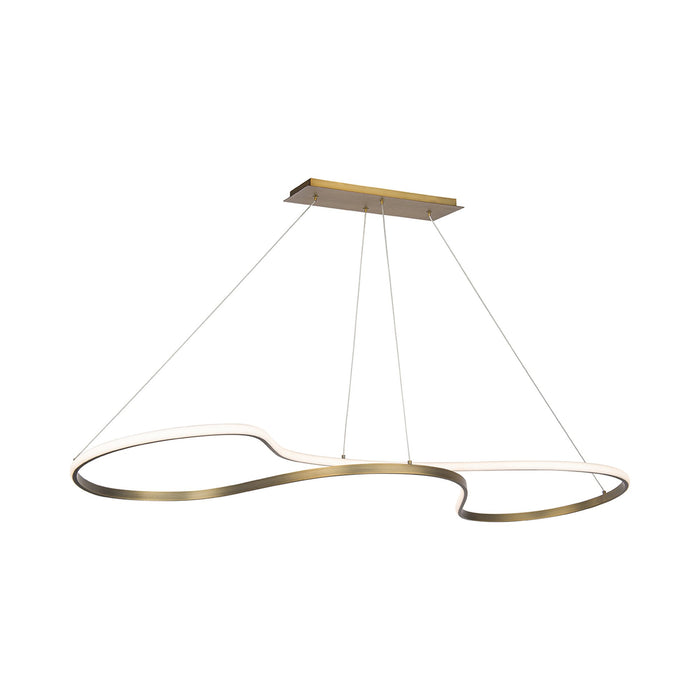 Marques LED Pendant Light in Aged Brass (Large).