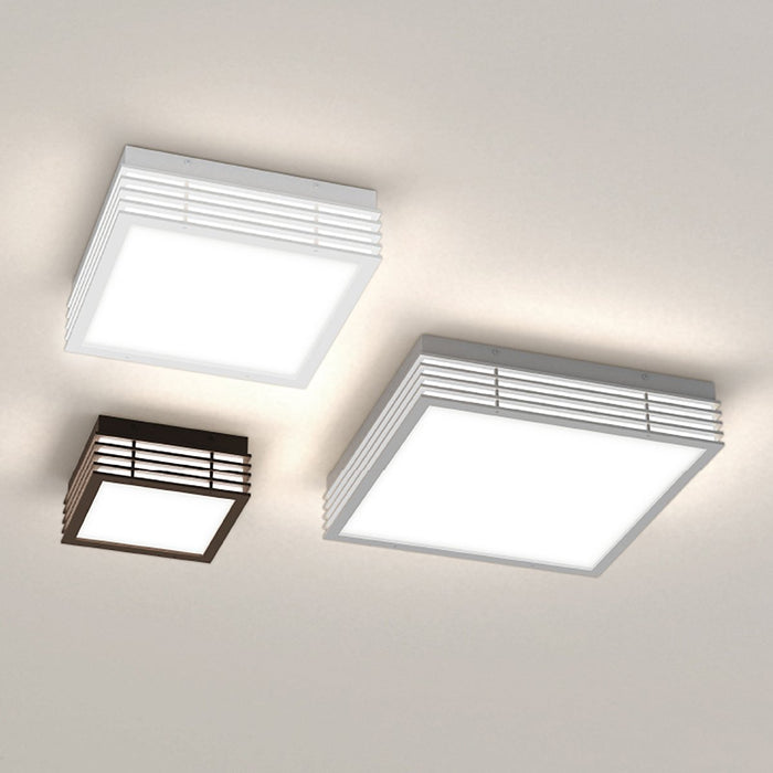 Marue™ Outdoor LED Semi Flush Mount Ceiling Light in exhibition.