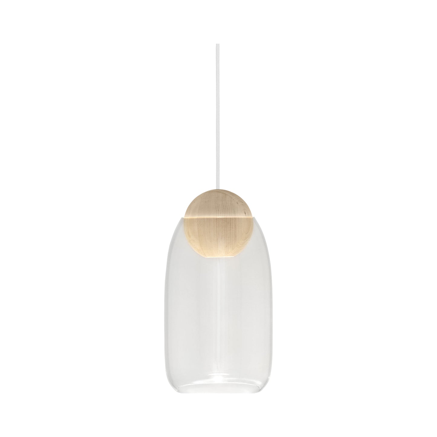 Liuku Ball Pendant Light in Natural / Transparent Shade.