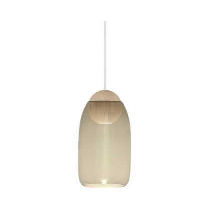 Liuku Ball Pendant Light in Natural/Smoked Shade.