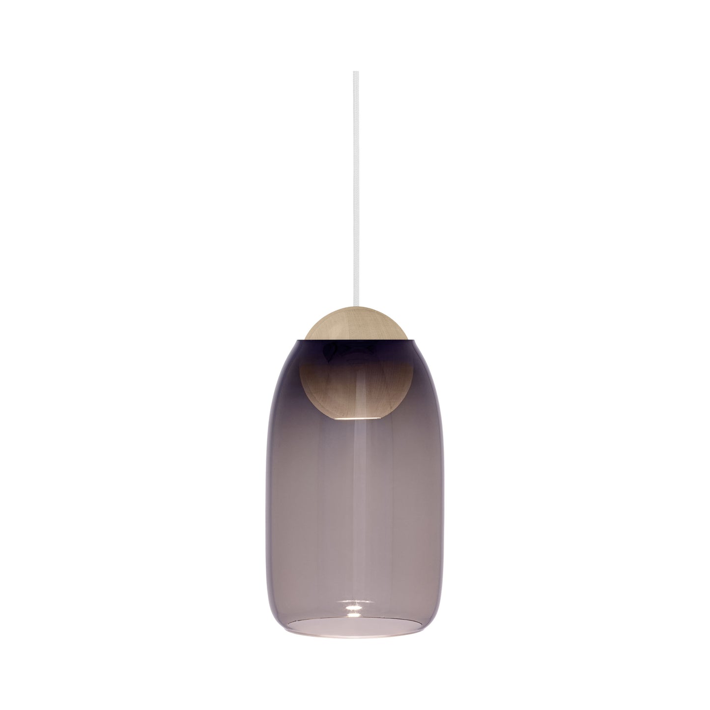 Liuku Ball Pendant Light in Natural/Violet Gradient Shade.