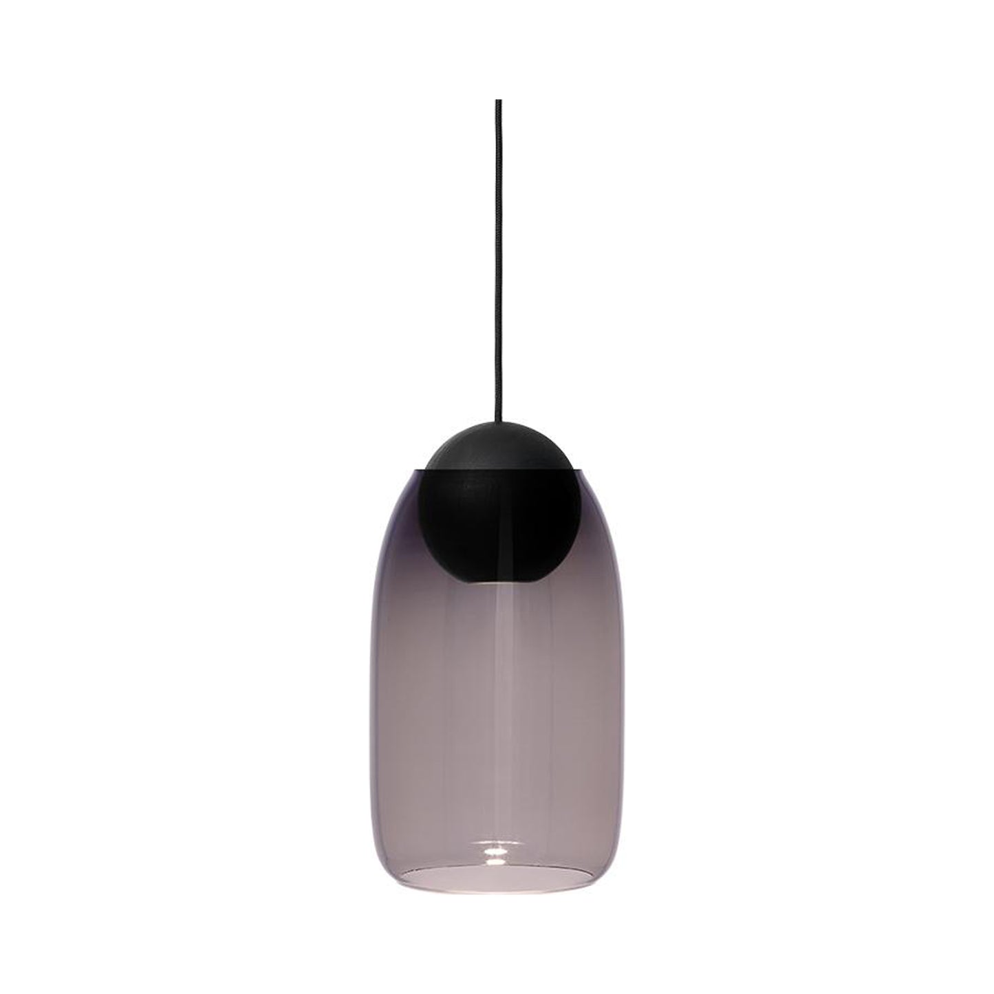 Liuku Ball Pendant Light in Black/Violet Gradient Shade.