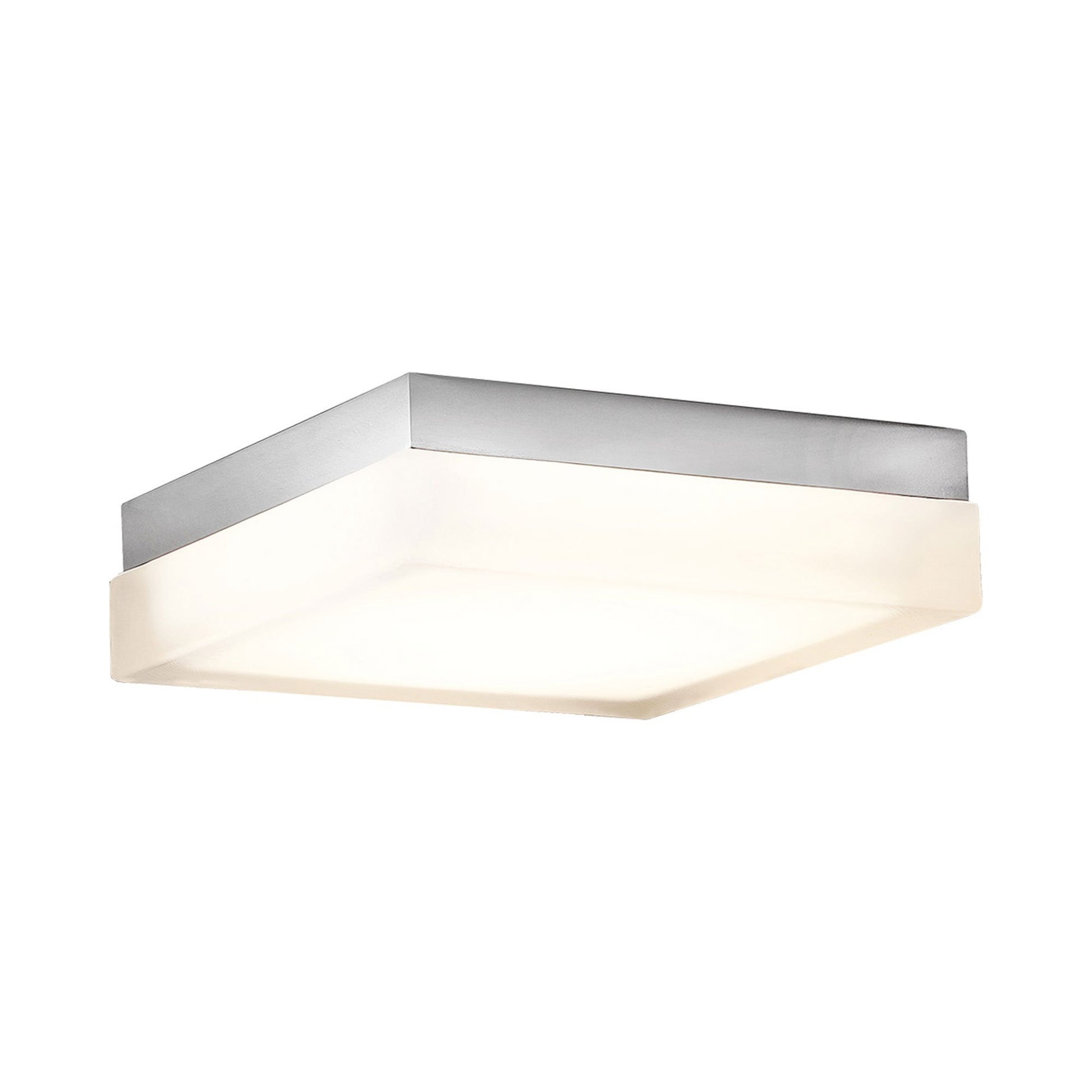 Matrix Square LED Flush Mount Ceiling Light in Titanium (9-Inch).